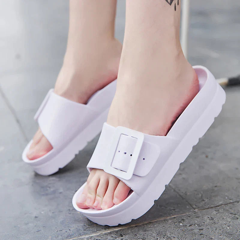 Summer White Platform Sandals