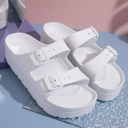 Summer White Platform Sandals